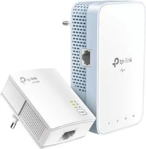 [New] TP-Link TL-WPA1000 Powerline Kit WiFi, PLC, AV1000Mbps, 750Mbps in WLAN, Dual Band, 1 Gigabit Port, Plug and Play, HomePlug AV2, White