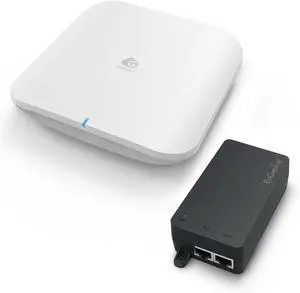 EnGenius Cloud Managed [ECW536-P] Wi-Fi 7 4x4x4 Tri-Band Access Point with EXT5060XBT PoE++ 60W 802.3bt 10GbE Injector