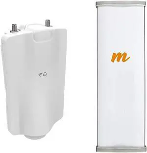 Mimosa A5x Point to MultiPoint Access Point Pre-Configured Connectorized 2x2 700Mbps with Sector Antenna N5-45x2 19dBi Dual-Slant Polarization