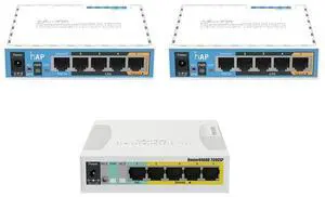 Mikrotik RB260GSP switch 5 Gigabit ports + hAP ac lite AP 802.11ac (2-UNITS)