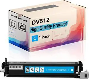 DV512 Developer Unit Compatible for Konica Minolta bizhub C364e C454 C454e C554 C554e Printers, High Yield 500000 Pages, Print More Pages (Cyan)