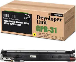 Compatible for Canon GPR-31 Developer Unit Replacement for Use in ImageRUNNER Advance C5030 C5035 C5235 C5240 Printer (1Yellow)