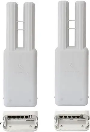 Mikrotik RBOmniTiKU-5HnD Outdoor Access Point Router PoE - 2PACK PRE-CONFIGURED