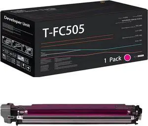 T-FC505 Developer Unit Compatible for Toshiba E Studio 2505AC 3005AC 3505AC 4505AC 5005AC Printers, with Chip, High Yield 60000 Pages, High-Definition Printing (1 Pack Magenta)