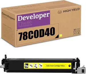 Compatible Developer Unit for Lexmark 78C0D10 78C0D20 78C0D30 78C0D40, for CS421 CS421dn CS521 CS521dn CS622 CX421 CX522 CX622 CX622de CX625 CX625de Printer (Yellow)