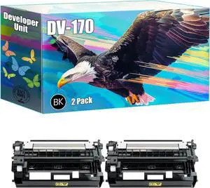 DV-170 Developer Unit Compatible for Toshiba ECOSYS M2035dn M2535dn P2135d P2135dn Printers, High Yield 100000 Pages, Bright Colors Clear Printing (2-Pack Black)