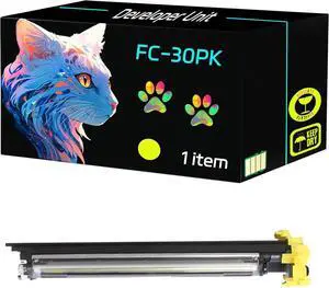 High Yield FC-30PK Developer Unit Compatible for Toshiba E-Studio 305CS 305CP 306CS Printers, Print Clearly (1 Pack Yellow)