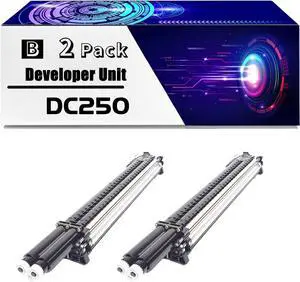 DC250 Developer Unit is Compatible for Xerox DocuColor 240 242 250 252 260 WorkCentre 7655 7665 7675 7755 7765 Printers (2 Pack Black)
