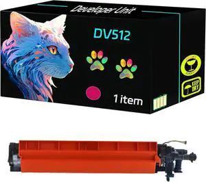 High Yield DV512 Developer Unit Compatible for Konica Minolta bizhub C284e C364 C364e C454 C454e C554 C554e Printers, Print Clearly (1 Pack Magenta)