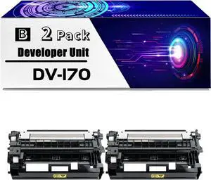 DV-170 Developer Unit is Compatible for Toshiba ECOSYS M2035dn M2535dn P2135d P2135dn FS-1035MFP FS-1135MFP FS-1320D Printers (2-Pack Black)