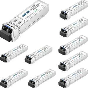 10GBase-LR SFP+ Transceiver, 10G Singlemode SFP+ Duplex LC Module,Compatible for Cisco SFP-10G-LR, Ubiquiti UF-SM-10G,Meraki,Mikrotik, Supermicro, Netgear,SMF,1310nm,10km,DDM,10Pack 10GBase-LR SFP+ Transceiver, 10G Singlemode SFP+ Duplex LC Module,Compatible for Cisco SFP-10G-LR, Ubiquiti UF-SM-10G,Meraki,Mikrotik, Supermicro, Netgear,SMF,1310nm,10km,DDM,10Pack