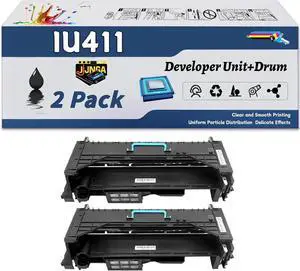 Work for Konica Minolta Bizhub 223 283 363 423 36 42 Printers, Replacement for Konica Minolta IU411 Developer Unit+Drum Unit, Capacity of 80000 Pages (2-Pack Black)