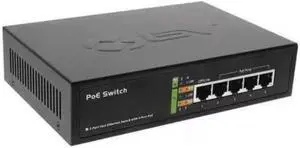 4 PoE+ Ports Switch with 2 Uplinks - Megabit | POE-SW502