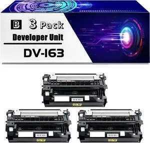 DV-163 Developer Unit is Compatible for Kyocera ECOSYS Mita FS-1120D FS-1120DN FS-P2035d Printers, High Yield 60000 Pages, with Chip for Long-Lasting Durability (3 Pack Black)