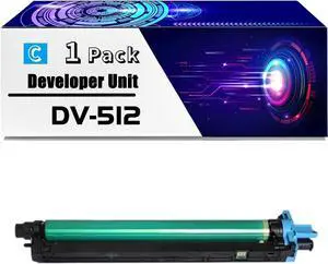 DV-512 Developer Unit is Compatible for Konica Minolta bizhub C224 C224e C284 C284e C364 C364e C454 C454e C554 Printers (1 Pack Cyan)