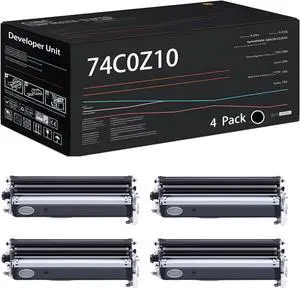 74C0Z10 Developer Unit Compatible for Lexmark C4150 CS720de CS720dte CS725de CS725dte CX725de CX725dhe CX725dthe Printers (4 Pack Black)
