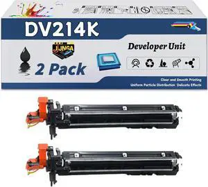 Work for Konica Minolta bizhub C227 bizhub C287 Printers, Replacement for Konica Minolta DV214K Developer Unit, Capacity of 44000 Pages (2-Pack Black)