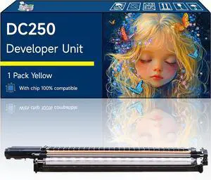 DC250 Developer Unit Compatible with Xerox DocuColor DC240 DC242 DC250 DC252 and Printers (1 Pack Yellow)