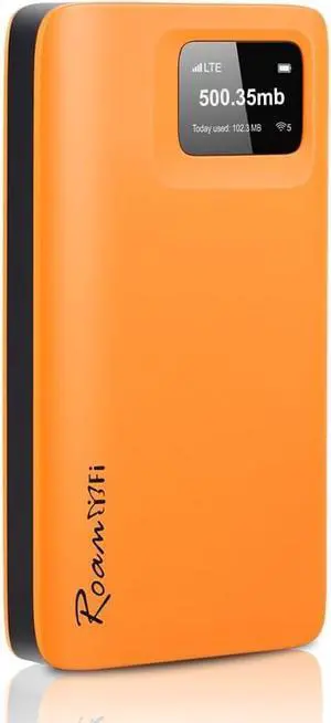 RoamWiFi 4G LTE WiFi Mobile Hotspot, Local & International Coverage Travel Router in 170+ Countries,No Contract or SIM Card Required,10 Connected Devices, US 50GB & Global 1GB Data 60Day