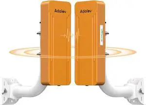 CPE468 Dual Band Wireless Bridges with Bracket Mounts, 3KM Long Range Gigabit WiFi Bridge, 2.4GHz & 5.8GHz Outdoor Wireless Ethernet Bridge for Point-to-Point and Point-to-Multipoint Network Extend