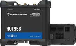 RUT956 (EU) 4G LTE Router Teltonika RUT956, Cellular, RUT956 (Teltonika RUT956, Cellular Network Router, Black, Aluminium, Plastic, DIN-Rail, Industrial, Fast Ethernet)