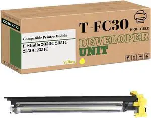 Compatible Developer Unit Replacement for Toshiba T-FC30 Fit for E-Studio 2050C 2051C 2550C 2551C Printer (1 Pack Yellow)