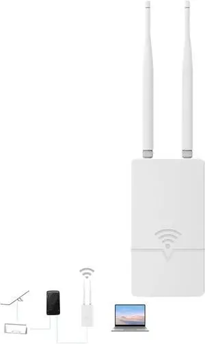 Outdoor Starlink WiFi Extender for Starlink Gen 3 Router, Starlink Signal/WiFi Repeater, 300Mbps 0.3KM Signal Coverage, IP65 Waterproof, Up to 56 Devices for Farm/Yard/RV
