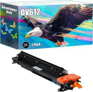 DV612 Developer Unit Compatible for Konica Minolta bizhub 552 652 C452 C552 C552DS C652 C652DS Printers, High Yield 1240000 Pages, Bright Colors Clear Printing (Black)