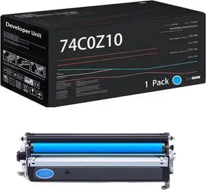 74C0Z10 Developer Unit Compatible for Lexmark C4150 CS720de CS720dte CS725de CS725dte CX725de CX725dhe CX725dthe Printers (1 Pack Cyan)