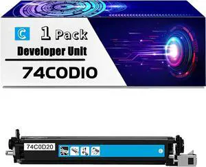 74C0D10 74C0D20 74C0D30 74C0D40 Developer Unit is Compatible for Lexmark C4150 CS720de CS720dte CS725de Printers (1 Pack Cyan)
