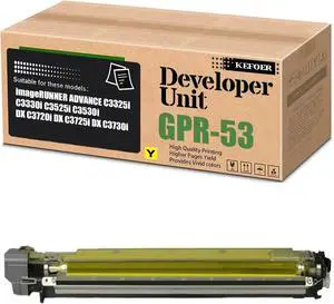 Compatible GPR-53 Developer Unit Replacement for Canon ImageRUNNER Advance C3325i C3330i C3525i C3530i DX C3720i C3725i C3730i Printer (1-Pack Yellow)