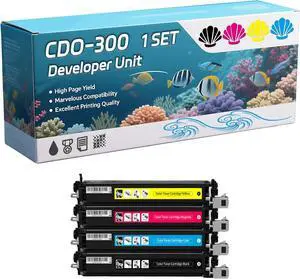 CDO-300 Developer Unit Compatible for Pantum CP2300 CP2500 CP2506DNPLUS CM7105DN CM7100 Printers, Capacity 30000 Pages, with Chip, Stable Output (4-Pack BK/C/M/Y)