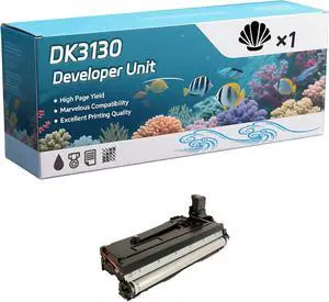 DK3130 Developer Unit Compatible for Kyocera ECOSYS M3550idn M3560idn FS-4100DN FS-4200DN FS-4300DN Printers, Capacity 250000 Pages, with Chip, Stable Output (1 Pack Black)