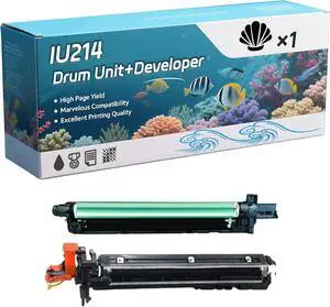 IU214 Drum Unit+Developer Unit+Carrier Compatible for Konica Minolta bizhub C227 bizhub C287 Printers, Capacity 44000 Pages, with Chip, Stable Output (1 Pack Black)