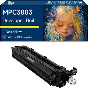 MPC3003 Developer Unit Compatible with Ricoh MP C3003 C3503 C4503 C5503 C6003 Printers, High-Yield Vibrant Colors, Sharp Text, Easy Installation, Perfect for Home & Office Use (1 Pack Yellow)