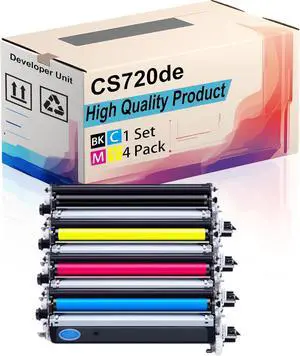 CS720de Developer Unit Compatible for Lexmark CX725de CX725dhe CX725dthe XC4140 Printers, High Yield 150000 Pages, Print More Pages (Multicolor)