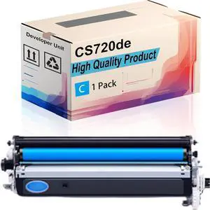 CS720de Developer Unit Compatible for Lexmark CX725de CX725dhe CX725dthe XC4140 Printers, High Yield 150000 Pages, Print More Pages (Cyan)