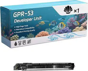 GPR-53 Developer Unit Compatible for Canon imageRUNNER Advance C3530i C3530i II C3530i III DX C3725i Printers, Capacity 240000 Pages, with Chip, Stable Output (1 Pack Black)
