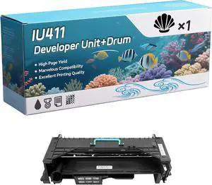 IU411 Developer Unit+Drum Unit Compatible for Konica Minolta Bizhub 223 283 363 423 36 42 Printers, Capacity 80000 Pages, with Chip, Stable Output (1 Pack Black)