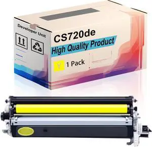 CS720de Developer Unit Compatible for Lexmark C4150 CS720de CS720dte CS725de CS725dte Printers, High Yield 150000 Pages, Print More Pages (Yellow)