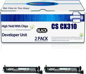 Compatible for Lexmark CS CX310 Developer Unit CS310dn CS310n CS317dn CS410dtn CS410n CS417dn CS510de CS510dte CS517de CX310dn CX310n CX317dn CX410de CX410dte CX410e Printers (2 Pack Black)