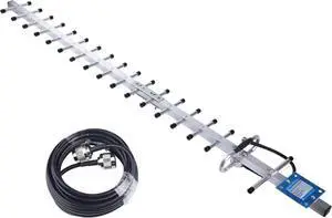 2G/3G/4G Wireless Yagi Antenna 20dbi Outdoor Antenna 824-2700MHz - Directional Antenna Booster N Female Connector with 0.3M Cable for Network Router (with 15M Extension Cable)