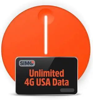 SIMO Solis 4G WiFi Mobile Hotspot for Travel, Local and International Coverage Router, Multi-Carrier Access, No Contract or SIM Card Required, 16 Connected Devices + 1 Year of USA Unlimited Data