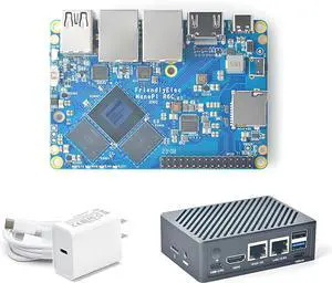 youyeetoo NanoPi R6C Mini Router with Metal Case and PD Power, RK3588S, 2.5G+1 Gbps Ethernet Ports/HDMI 2.1, Support OpenWRT/Docker for VPN NAS IOT Smart Home Gateway (8GB LPDDR4X 32GB eMMC)