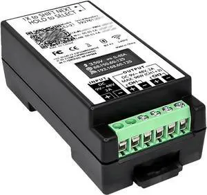 Industrial DIN Rail Mount Power Auto Reboot, Metering, Automatically Restarts Router When Connection Fails. 2-Channel, 9-48V, Ethernet, Wi-Fi, App Controllable, For Industrial Router, PING Monitoring.