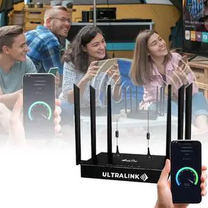 Ultra Link Free WiFi Router Unlimited Satellite Internet, Ultra Link Free WiFi Router, WiFi 6 Router Wireless Internet High Speed Smart Router with 6 Omnidirectional Antennas,Plug and Play (1Pcs)