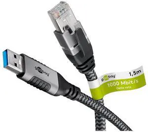 70695 USB-A to RJ45 Ethernet CAT 6 Cable for Stable Wired Internet Connection with Router/Modem/Network Switch/Replaces USB to RJ45 Adapter / 1 Gbps / 15 Meters