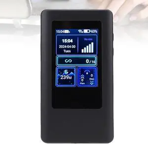 Diyeeni 5G Wireless Router with Display Screen and Card Slot, Dual Band Travel Router, Lightweight and Portable WiFi for High Speed Network Access at Home and Abroad
