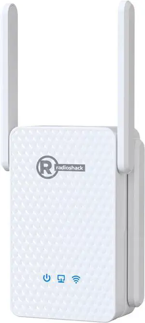 RadioShack WiFi Repeater (Dual Band 574Mbps & 2400Mbps, 4 Antennas, MESH Support, Flexible Use)