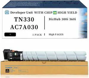 TN330 AC7A030 AC7A050 AC7A090 TN-330 Developer Unit Compatible for Konica Minolta BizHub 300i 360i Printers 1Pack